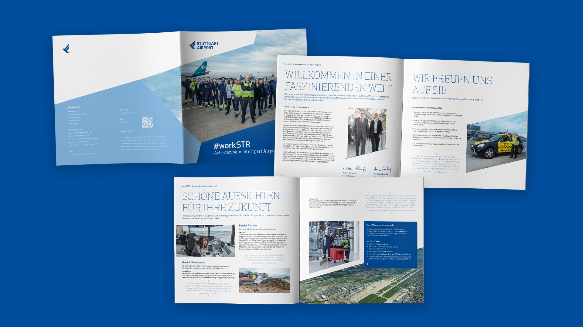 emplify Referenzprojekt Broschüren Arbeiten beim Stuttgart Airport